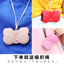 Glasses case Female cute girl Convenient anti-pressure protective mirror clip storage sunglasses bag can be hung obliquely across glasses bag male