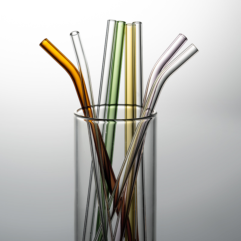 onlycook stained glass elbow straw food grade eco-friendly beverage water cup drink pipe non-disposable packaging