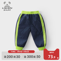 Rabbi tree childrens clothing childrens thick cotton pants 2021 winter clothes New Baby baby warm pants childrens loose trousers