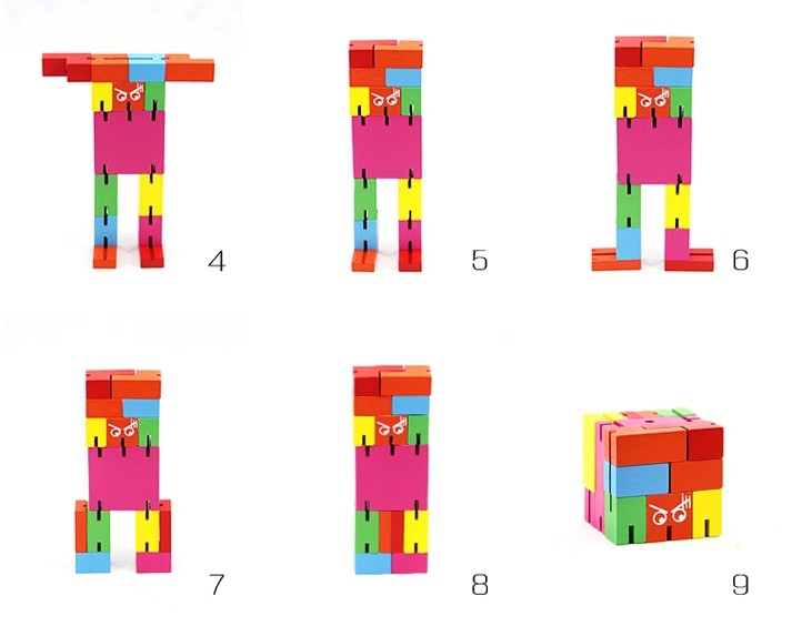 Robot Rubik Cube Cube Transformers Điện thoại di động iPad Đứng Trẻ em Đồ chơi Người lớn Thông minh đồ chơi rubik