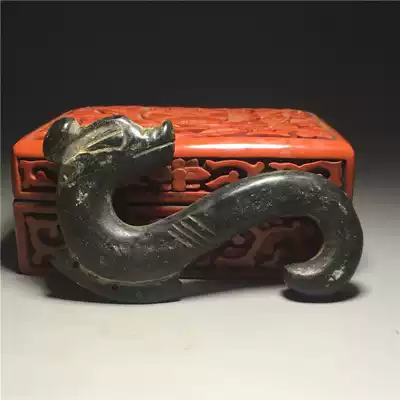Antique ancient jade old jade collection antique old imitation God iron meteorite Hongshan culture Jade Dragon hook handlebars