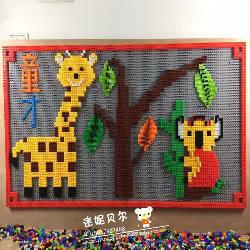 Kindergarten Wall Building Blocks Wall Construction Building Blocks Children Decoration Games Building Blocks Wall Children Walls Puzzle Toys-Taobao