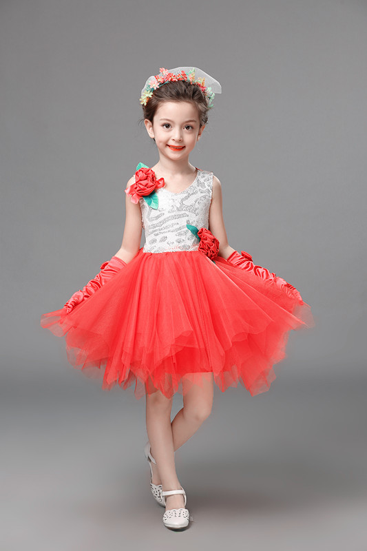 Ngày thiếu nhi Trẻ em hợp xướng Công chúa Trang phục Trang phục Cô gái Tutu Váy Trình diễn Recital Show Hosting Dress Summer quần áo bé trai đẹp nhất