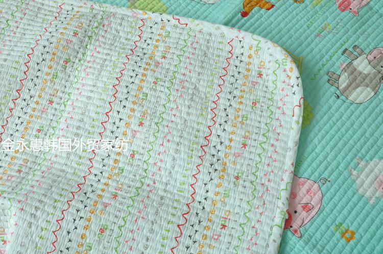 Phim hoạt hình trẻ em Hàn Quốc twill bông trải giường bông được giặt chăn bông không thu nhỏ giường bóng thảm trải giường cao cấp