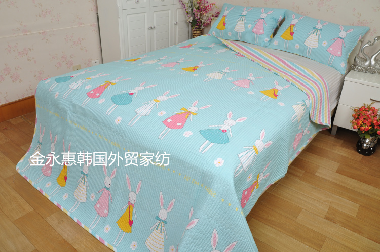 Khuyến mãi Hàn Quốc Twill Cotton Chần Bí Mật Road Rửa Mat Sheets Giường Cover Nệm Điều Hòa Không Khí Bộ Đồ Giường