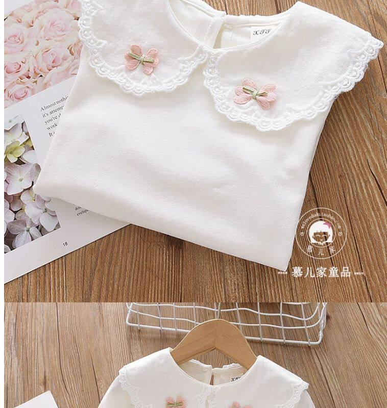 Girls Lace Lapel Long Sleeve T-Shirt - Cute Baby Pullover Spring Top O1CN01uFLAVP1owPgVjUwv1 !!1853225289