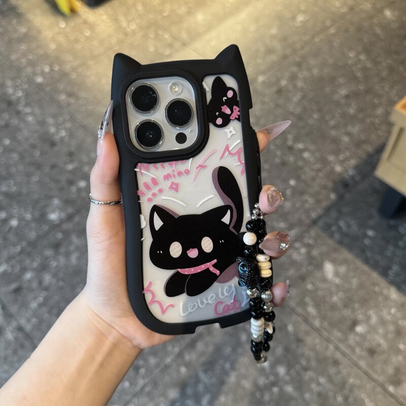 Scared Cat 3D Cat Ear Case Suitable for iPhone 16 Pro, New Apple 15 Pro Max Hard Case, 14 Women's Model, 12Pm Anti-Drop, 13 Simple, 11 Niche, X High-End Feel, 15 Plus Women's Model Scared Cat 3D Cat Ear Case Suitable for iPhone 16 Pro, New Apple 15 Pro Max Hard Case, 14 Women's Model, 12Pm Anti-Drop, 13 Simple, 11 Niche, X High-End Feel, 15 Plus Women's Model