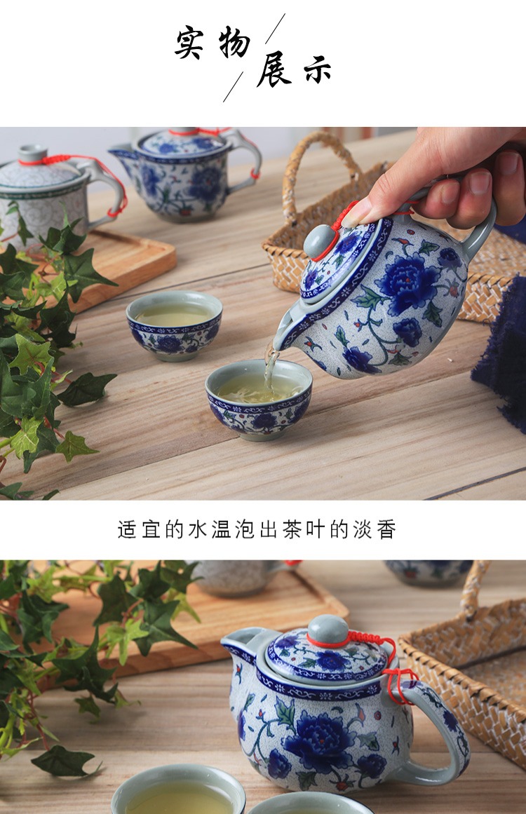 Bộ ấm trà bằng gốm với ấm trà cổ điển phong lan nhỏ nồi nồi gia đình sức khỏe trà ngoài trời có bộ lọc bình lọc trà