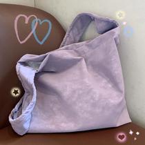 Bag dual-purpose shoulder bag backpack female niche design sense Summer Sweet Taro purple small schoolbag multi-function Hand bag