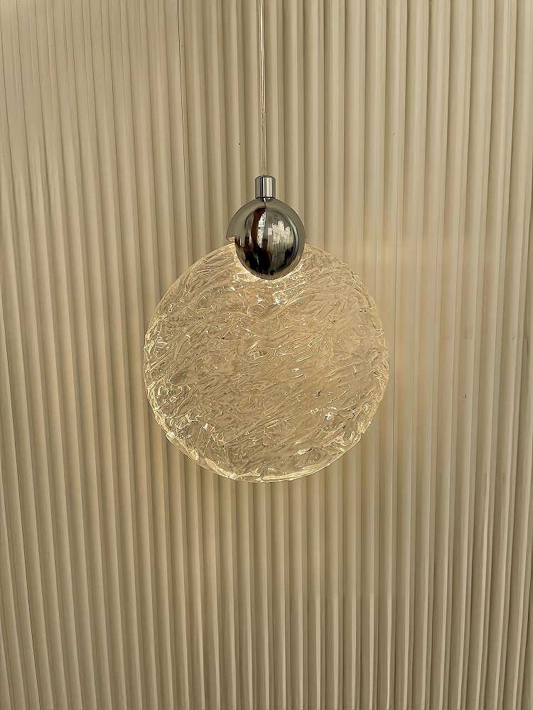 Italian-Style Light Luxury Bedroom Bedside Chandelier, Modern Minimalist Entryway Hallway Crystal Floating Ice Atmosphere Pendant Light