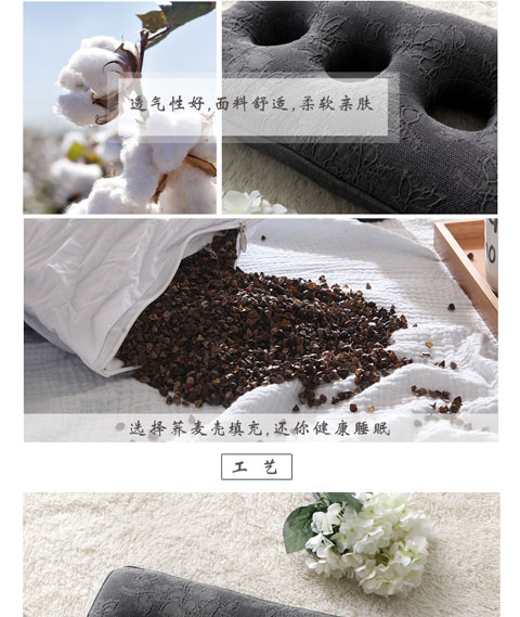 Gối tai đơn giặt bông ba lỗ gối tai Người đàn ông già gối gối kiều mạch gối kiều mạch nguyên chất gối y tế - Gối gối lock&lock