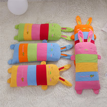 Baby pillow bunny extended shaped buckwheat pillow core kindergarten 5 cotton pillowcase 0-1-3-6 years old childrens pillow