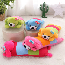 Cartoon childrens pillow lengthy dog head buckwheat pillow core baby cotton pillowcase 1-3-6 years old kindergarten pillow