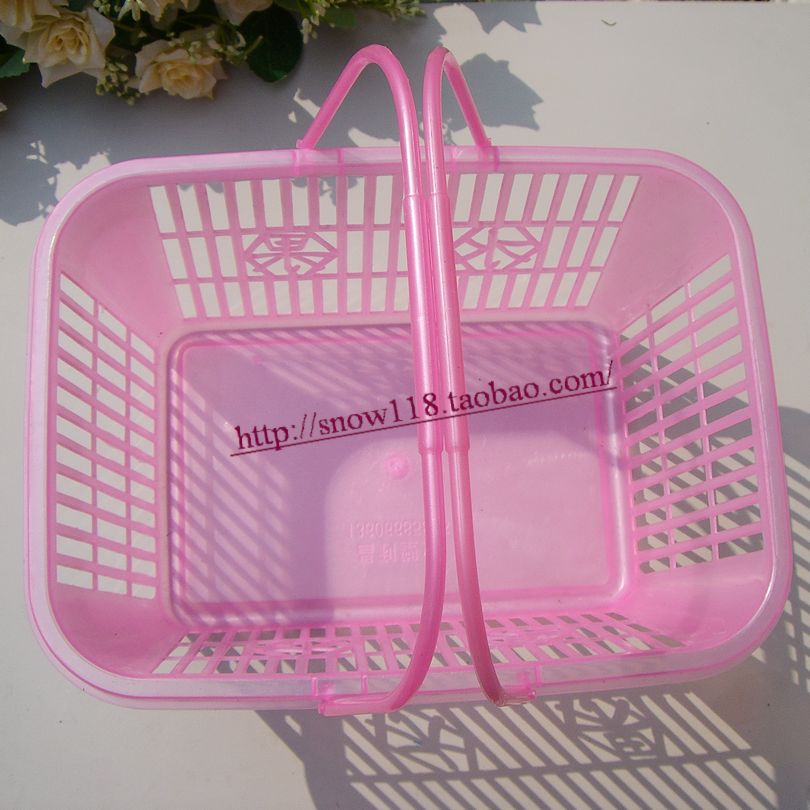 Special wholesale square Bayberry Strawberry Basket 4kg new material pink portable plastic fruit basket picking basket