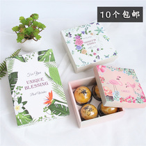 Mid-Autumn Festival moon cake packaging box gift box 4 grains 6 mooncake box snow Mei girl egg yolk Cake Box