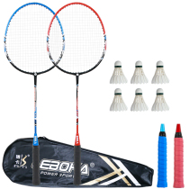 Badminton racket family racket single-shot Double-beat type 2 sets for junior adult resistant students