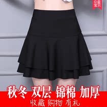 Autumn and winter new square dance clothing short skirt Latin dance skirt skirt sequin dance practice skirt female adult