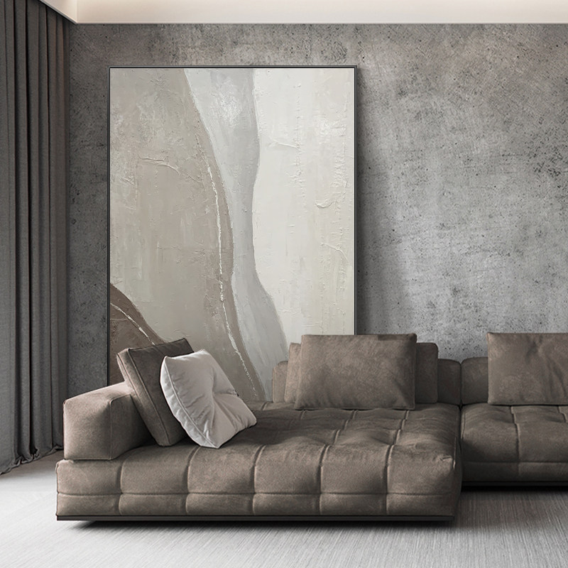 Pure hand painted oil painting Morandi abstract decoration drawing room sofa murals modern simply landing painting