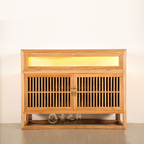 Old Elm Wood Exhibition Cabinet Free Of Paint Display Cabinet Glass Solid Wood Exhibition Cabinet New Chinese Imitation Antique Jewelry Wen Playing Glass Cabinet