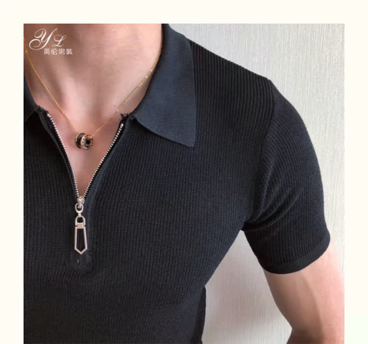 Thiết kế nguyên bản của nam Hàn Quốc Dongdaemun ngắn tay Hàn Quốc nhỏ tươi áo sơ mi POLO xu hướng nam đẹp áo thun áo phông polo nam
