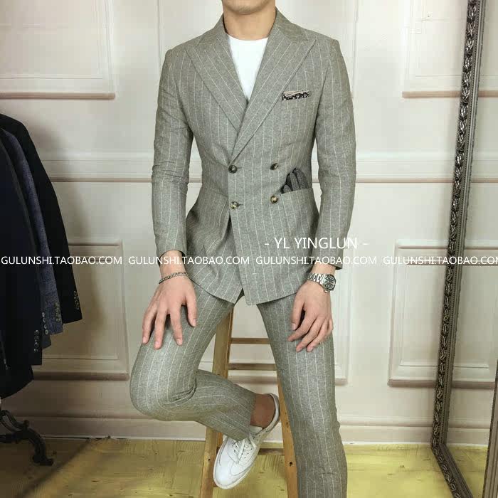 Costume homme en chanvre pour automne - Ref 1560587 Image 10