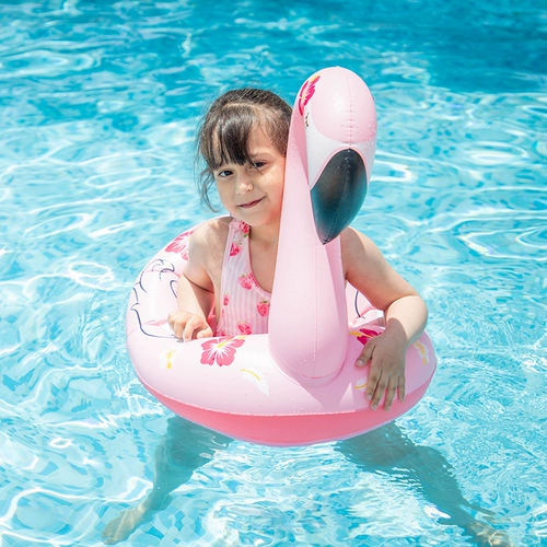 Плавательный круг для девочек, фламинго, 0-1-2-3-4 лет
