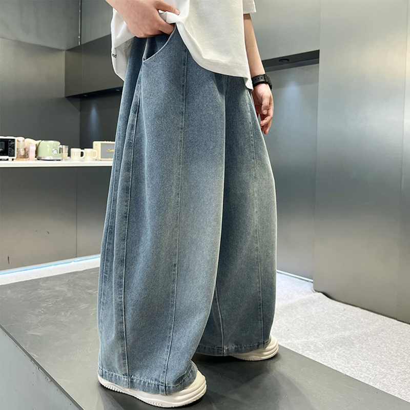 Boys' Denim Wide-Leg Pants Summer 2026 New Style for Older Children, Cool and Stylish for Teenagers