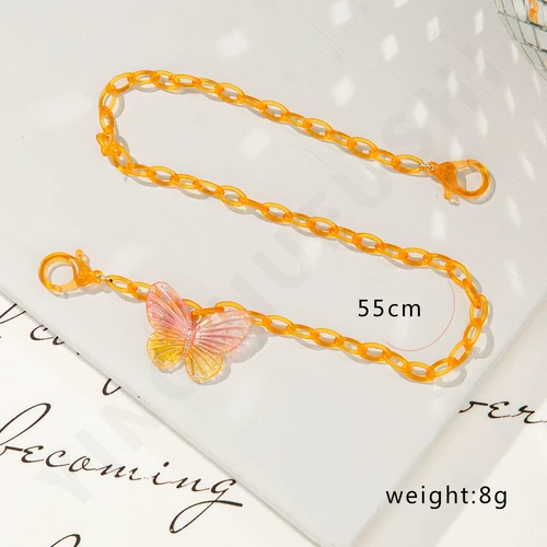 Clove Прозрачная медицинская маска, акриловые солнцезащитные очки, декор, милая цепь