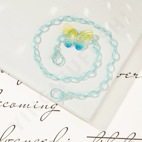 Clove Прозрачная медицинская маска, акриловые солнцезащитные очки, декор, милая цепь