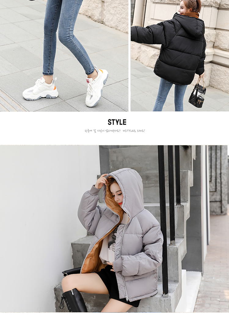 Cotton nữ 2018 phiên bản Hàn Quốc mới của dịch vụ bánh mì sinh viên mùa đông xuống đệm bông ngắn đoạn áo khoác cotton áo phao béo