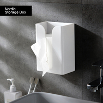 Kitchen incognito sticker paper box Wall-mounted tissue holder Creative simple plastic multi-function toilet tissue box