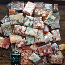 The live broadcast room specializes in shooting high-quality cherry blossom agate square brand necklace and pendant