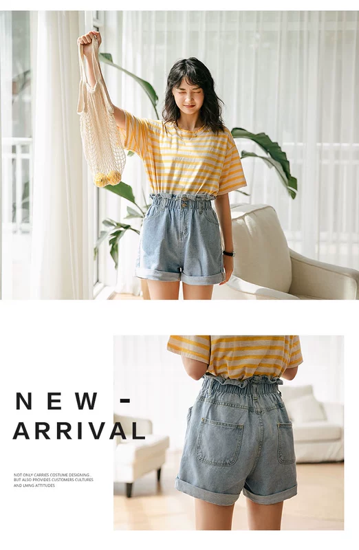 2019 quần short denim mới hè hè phổ biến phiên bản Hàn Quốc mùa hè thủy triều hè nữ 20-30 tuổi - Quần jean