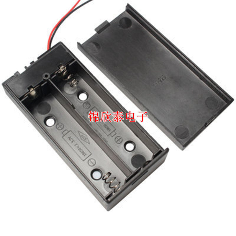 2 18650 battery boxes 7 4V 18650 battery holder with cover and switch 18650 lithium battery compartment in series