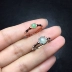 S925 sterling bạc nhẫn trống hỗ trợ vòng 3 * 34 * 45 * 56 * 67 * 78 * 8 mm tre đơn giản và tinh tế của Nhật Bản và Hàn Quốc Nhẫn