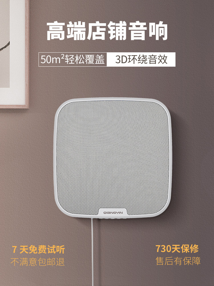 Store shop dedicated wall-mounted Bluetooth audio speaker Shop indoor commercial supermarket dining room