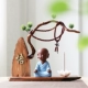 Sáng tạo Trung Quốc phong cách tím cát nhỏ tu sĩ trà trang trí thú cưng Zen phong hóa gỗ văn phòng phòng trà thủ công phụ kiện nhà trang trí nhà cửa