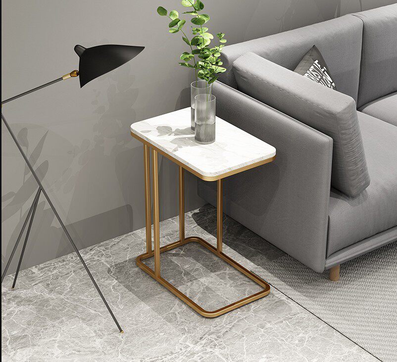 Nordic minimalist bedside mobile table wrought iron corner a few bedroom small tea table modern marble living room sofa side table
