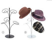 Wrought iron hat rack European style hanging rack display rack storage home store simple floor hat holder hat support hat rack