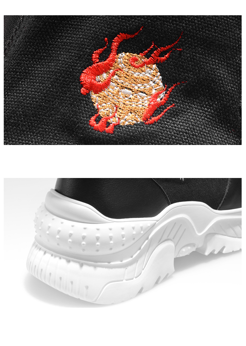 Áo sơ mi Trung Quốc phong cách giày nam Trung Quốc rồng thêu cao giày tăng cá tính giày cũ retro hip hop - Giay cao giày the thao nam nike
