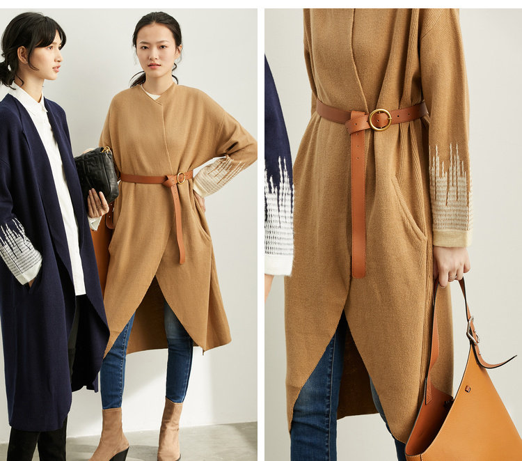 Шерстяной кардиган, демисезонная куртка, накидка, свитер, 2019 