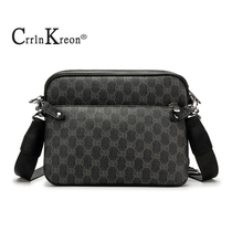 Crrln Kreon shoulder bag men's casual fashion bag men's slung bag Korean version of cross-body bag leather bag