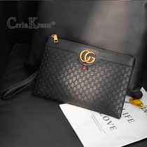 Crörln Kreon Mens Handbag Casual Hand Grip Bag Large Capacity Letter Enveloping Boomer Hand Grab Bag Clip Bag