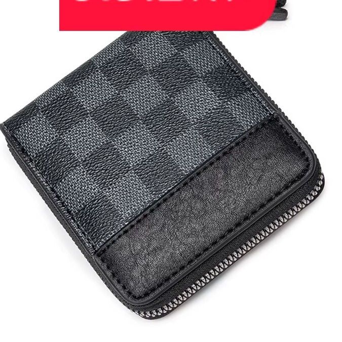 Official Website Genuine Men's Wallet, Short Style, New Zipper Leather Wallet, Multifunctional Coin Pocket, Birthday Gift