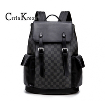Shoulder bag men's summer 2021 trend ins fashion men's backpack casual fashion brand leather college boy schoolbag