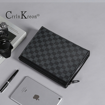Crrln Kreon handbag men's fashion fashion brand envelope bag zipper clutch bag Korean casual clutch bag