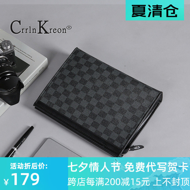 Crrln Kreon handbag Men's fashion trend brand envelope bag Zipper clutch Korean version casual clutch