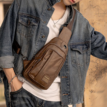 Crrln Kreon chest bag men's tide brand slung shoulder bag sports backpack fashion vertical men's bag