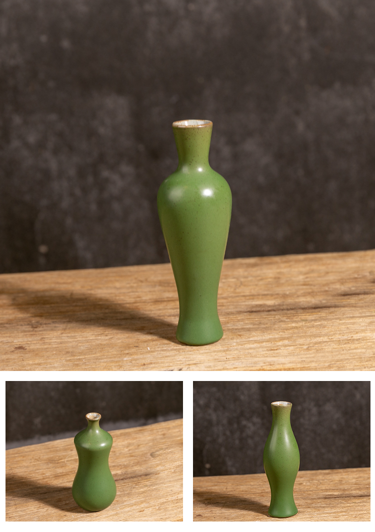 Jingdezhen Trung Quốc phong cách Nhật Bản bàn trà cắm hoa phòng trà nhỏ bình cắm hoa cắm hoa sắp xếp gốm cổ điển Zen trang trí - Vase / Bồn hoa & Kệ giỏ sắt treo chậu hoa ban công