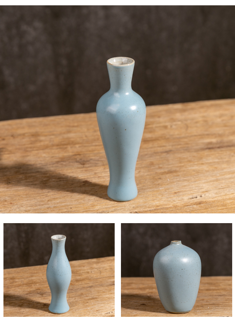 Jingdezhen Trung Quốc phong cách Nhật Bản bàn trà cắm hoa phòng trà nhỏ bình cắm hoa cắm hoa sắp xếp gốm cổ điển Zen trang trí - Vase / Bồn hoa & Kệ giỏ sắt treo chậu hoa ban công